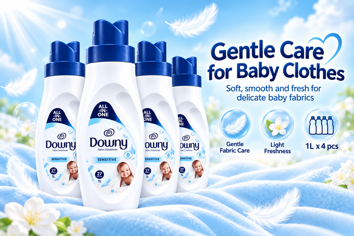 Downy Baby Sensitive Fabric Conditioner – 1L 4Pcs
