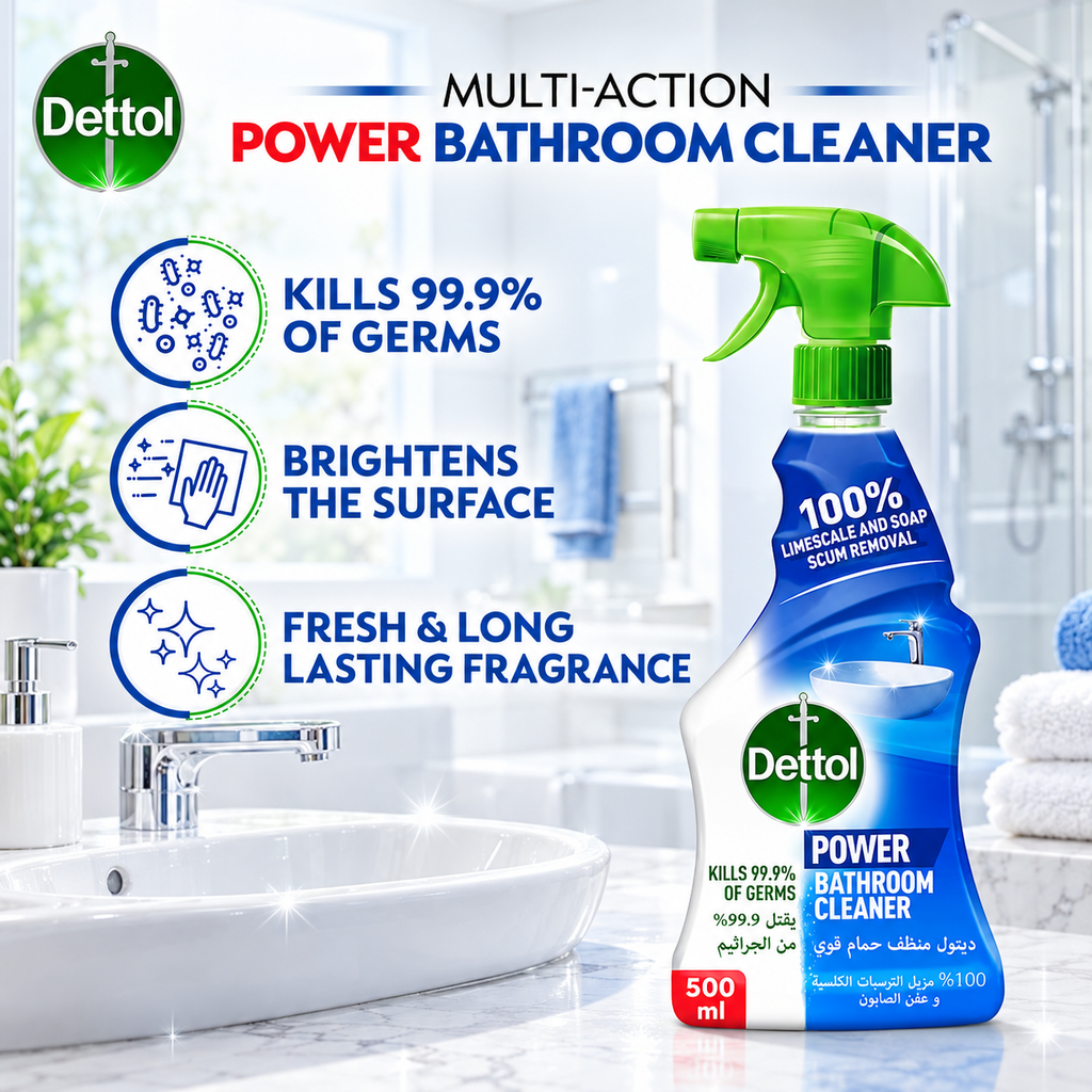 Dettol All Purpose Cleaner 500ml – Kitchen, Bathroom & Surface Care 2pcs