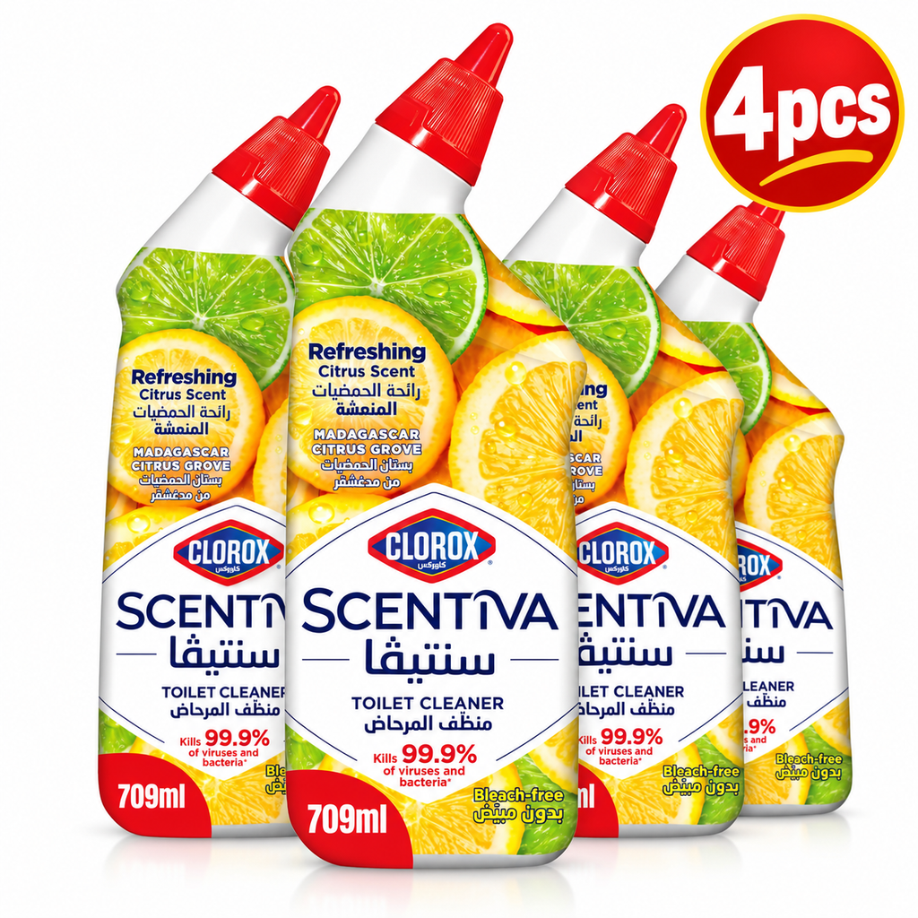 Clorox Madagascar Citrus Toilet Cleaner 709ml X 4PCS – Deep Clean & Fresh Scent