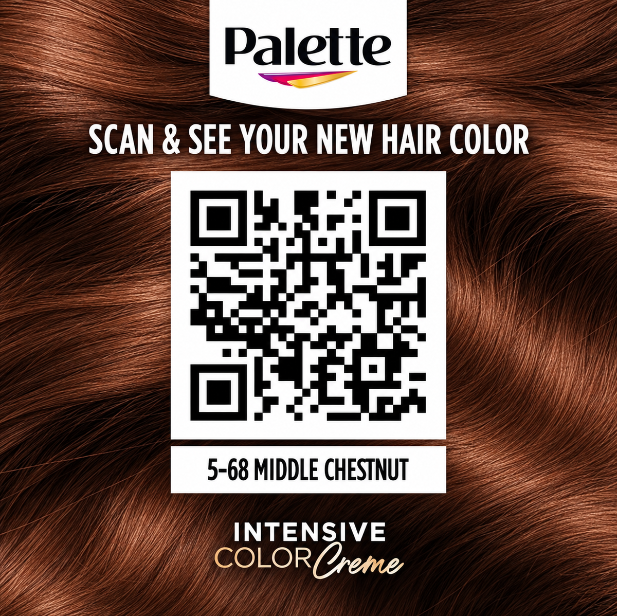 Palette ICC Middle Chestnut 5-68 – Long-Lasting Hair Color 4pcs