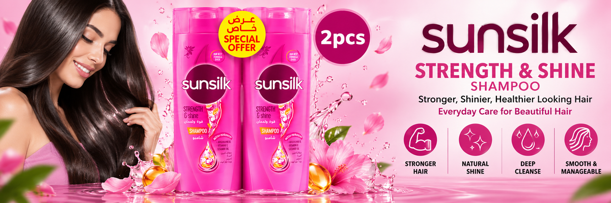 Sunsilk Strength & Shine Shampoo 350ml 2pcs – Stronger, Shinier-Looking Hair