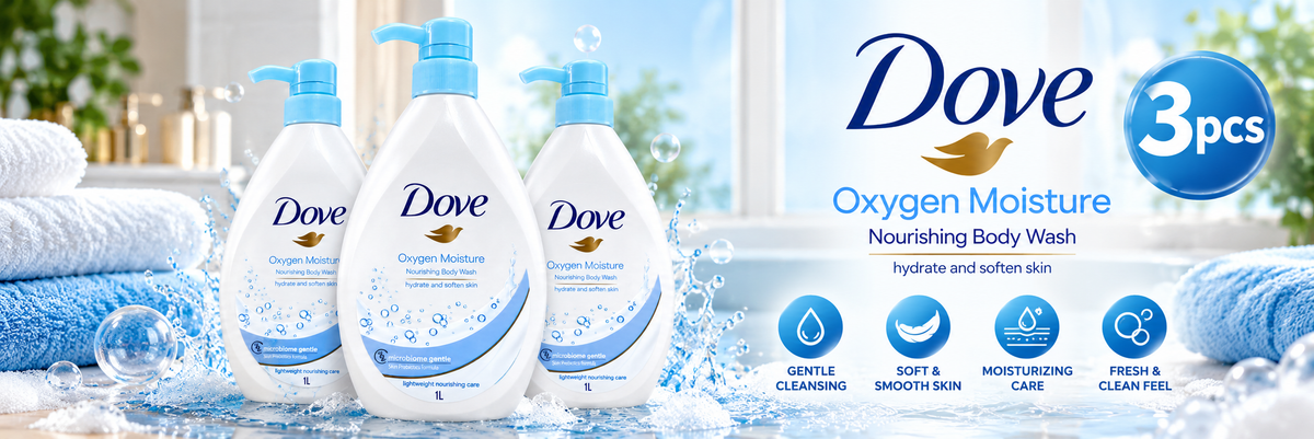 Dove Oxygen Moisture Nourishing Body Wash 1000ml – Hydrating Daily Care