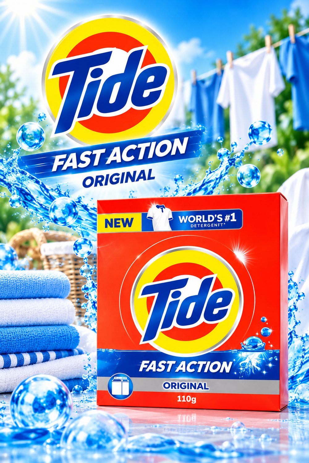 Tide Detergent Powder 110GMX 10Pcs – Original Scent & Downy Lavender Mini Packs