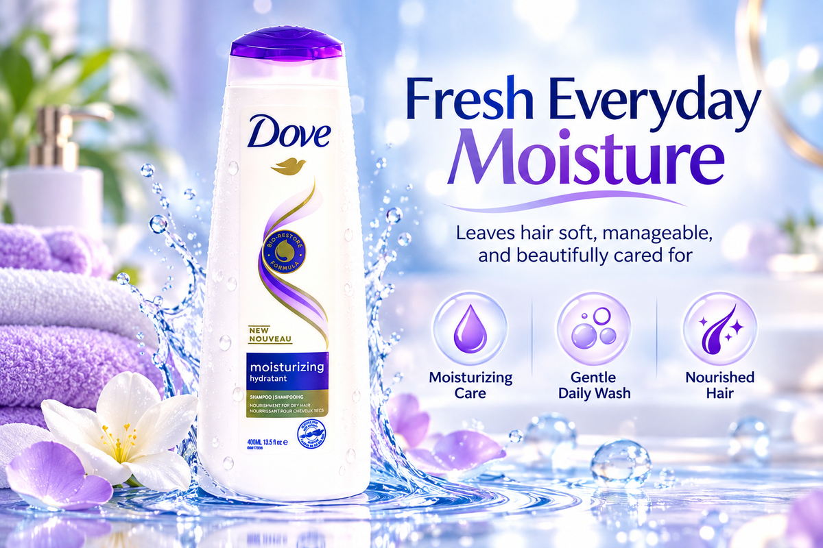 Dove Shampoo 400ml  x 4pcs – Moisturizing Care for Dry Hair