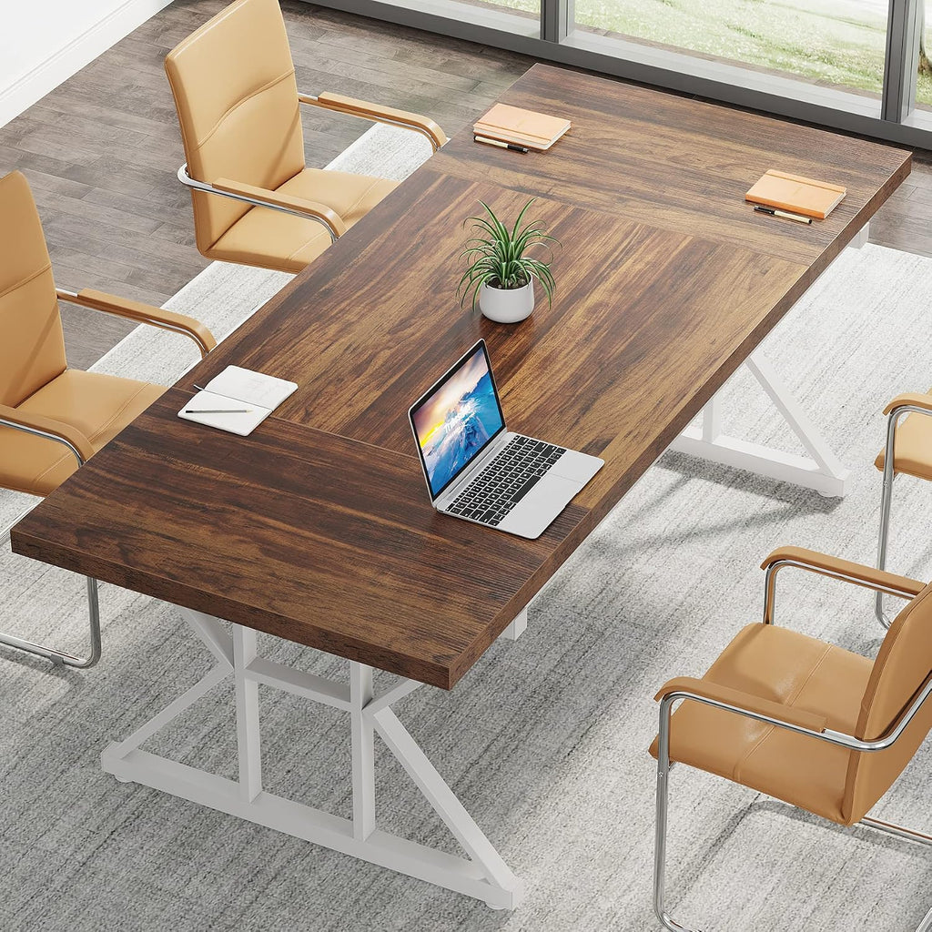 Tribesigns Computer Desk, 180cm Large Office Desk Workstation