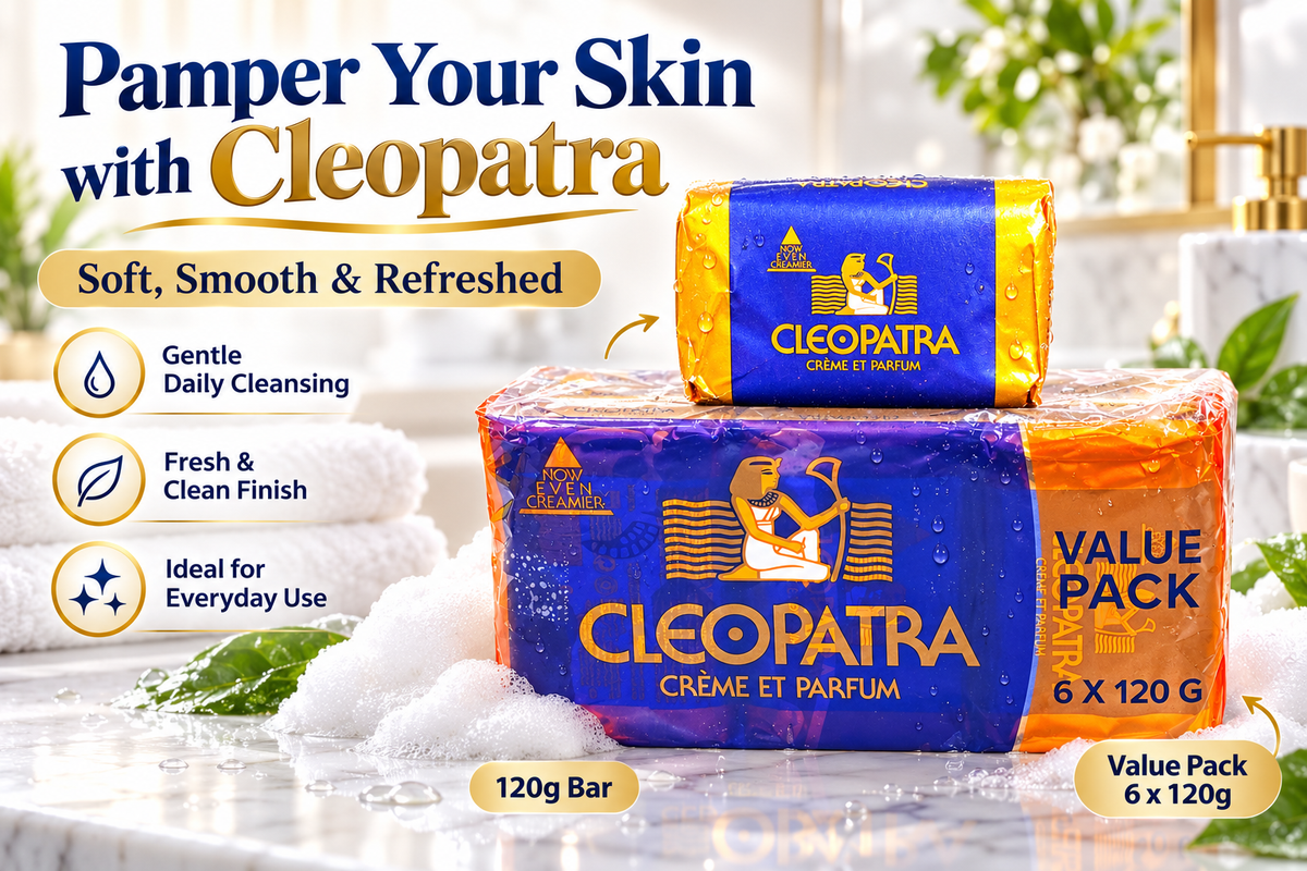 Cleopatra Cream Soap 120g 2Pack x 12pcs  – Gentle Cleansing & Soft Skin Care