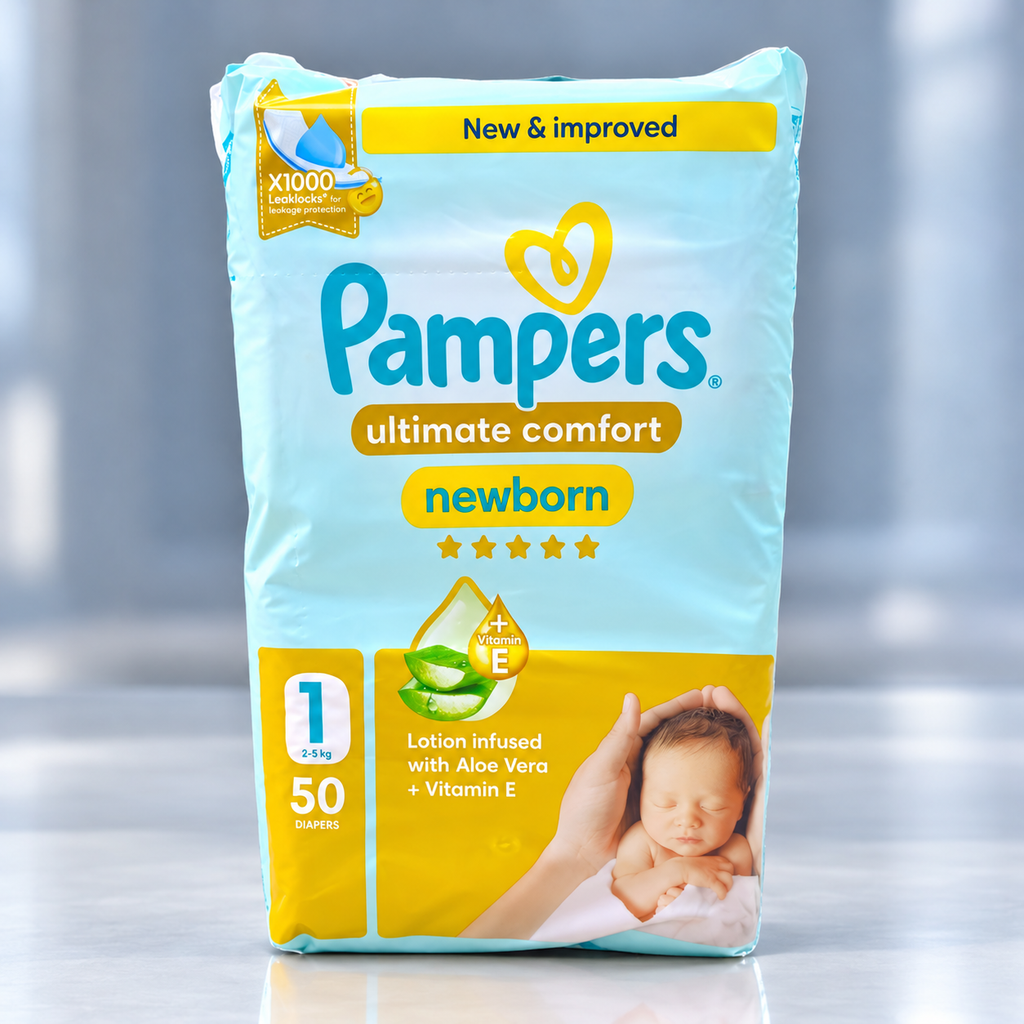 Pampers Premium Care Size 1 – 4 × 50 Diapers Value Pack