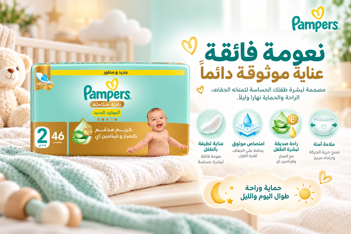 Pampers Premium Care Size 2 - 46 Diapers Value Pack