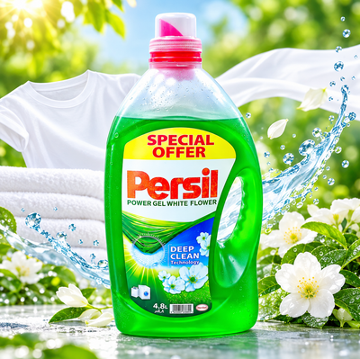 Persil Power Gel White Flower 4.8L – Deep Cleaning & Floral Freshness
