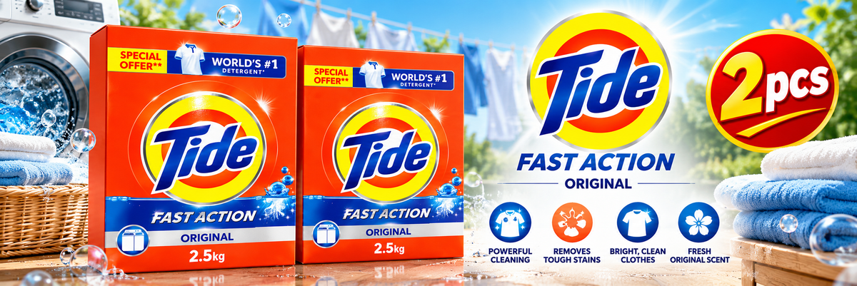 Tide Blue Original Scent 2.5kg x 2pack – Family Laundry Care