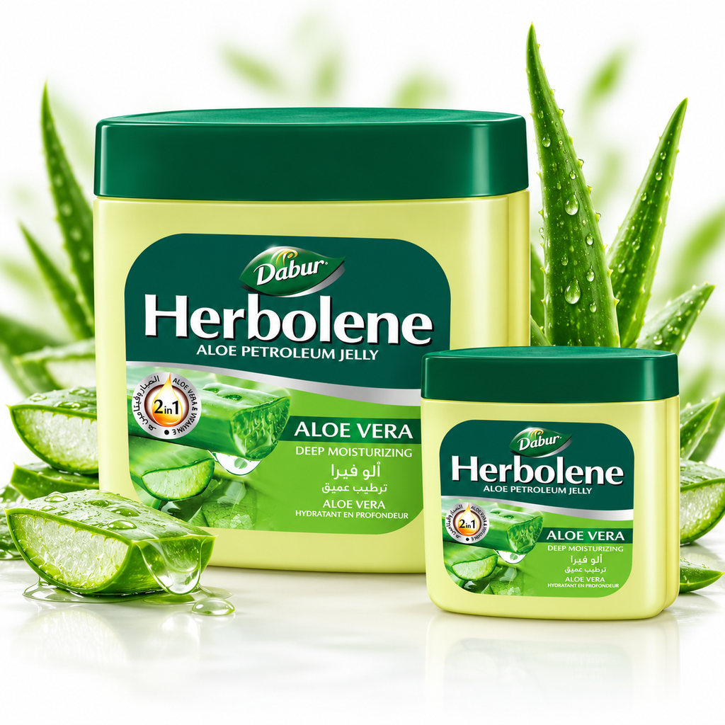 Dabur Herbolene Aloe Petroleum Jelly Value Pack – 425ml 4pcs + 115ml 4pcs