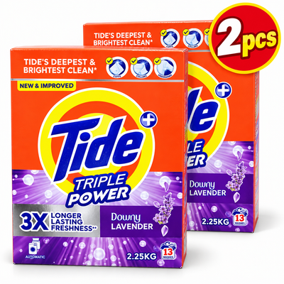Tide Triple Power Green 2.25kg – Fresh Lavender Laundry Care 2pcs