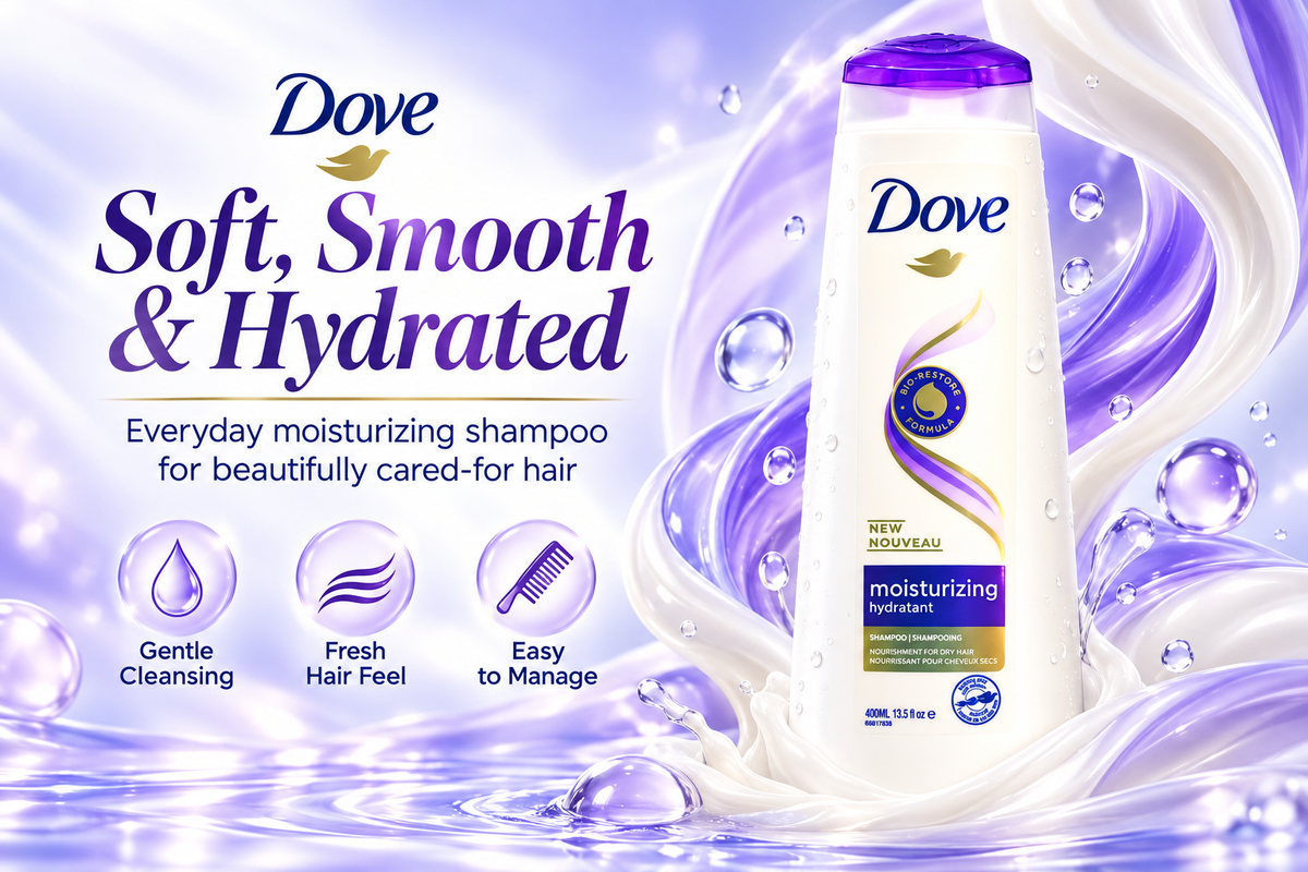Dove Shampoo 400ml  x 4pcs – Moisturizing Care for Dry Hair