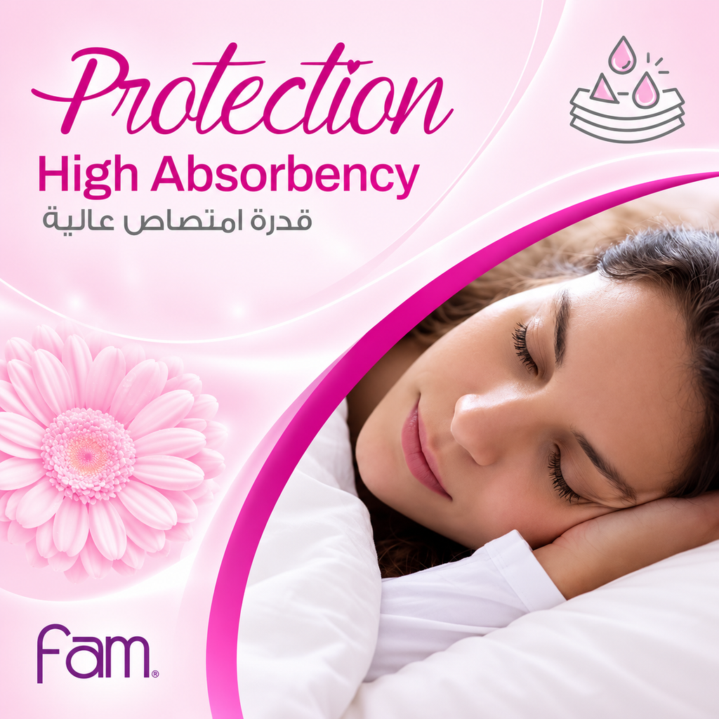 Fam Maxi Pads One Step Pink 40PC x 2pack  – Comfortable Everyday Protection