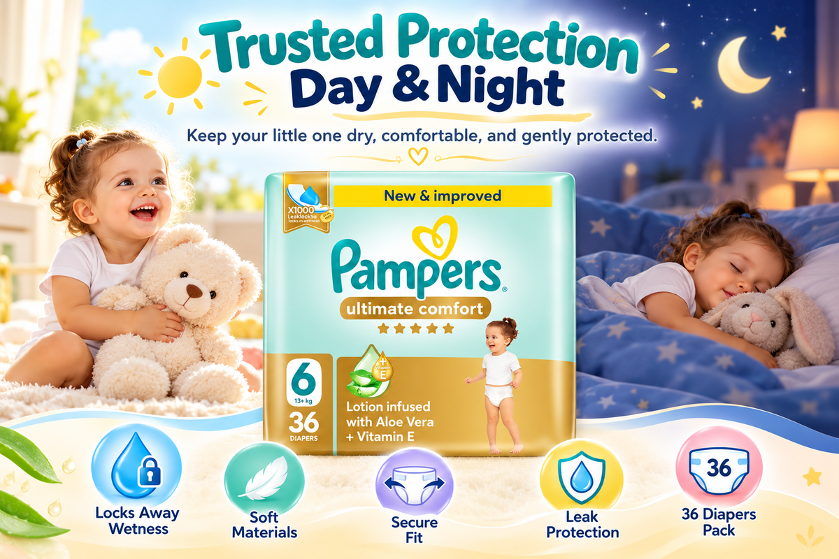 ampers Premium Care Size 6 – 36 Diapers Pack