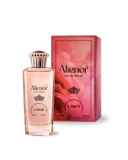 Alienor perfume bottle and packaging on a white background