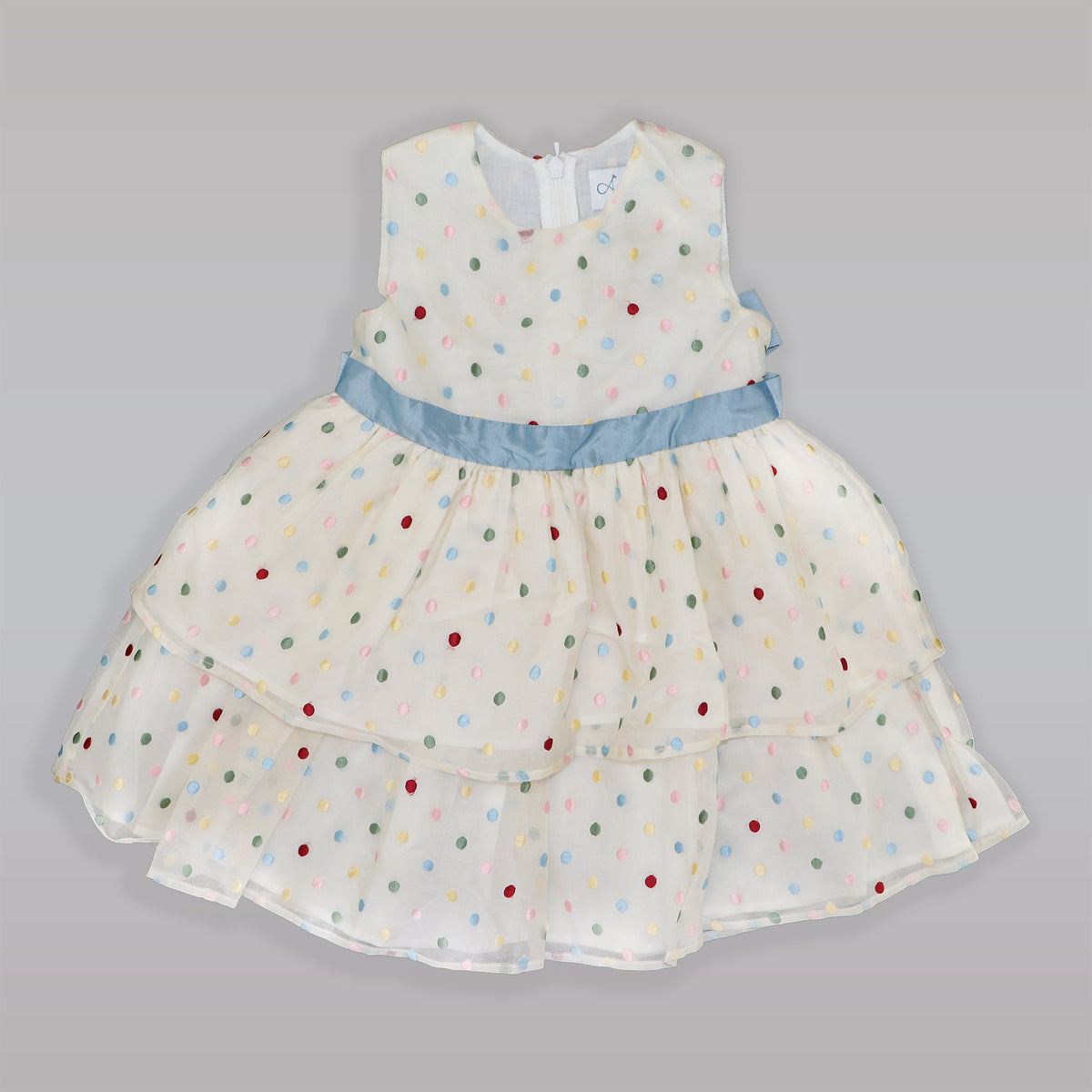 Amberley London Girls Palladium Dress in Elegant Skylark Blue