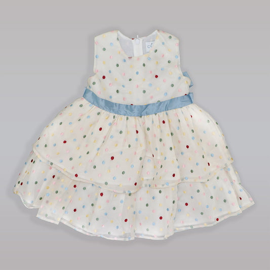 Amberley London Girls Palladium Dress in Elegant Skylark Blue