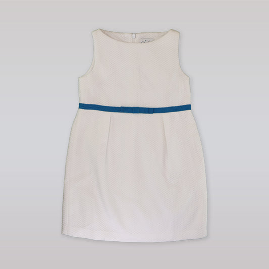 Amberley London Girls Portofino Cotton Dress in Grecian Blue