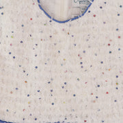 Amberley London Sleeveless Arabesque Winter Dress in Cornflower Blue