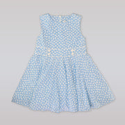 Amberley London Girls Bluebird Roman Holiday Sleeveless Cotton Party Dress