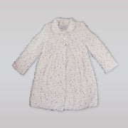 Amberley London Girls Arabesque Pattern Winter Coat in Blue