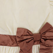 Amberley London Girls Kensington Cream Velvet Party Dress Elegant