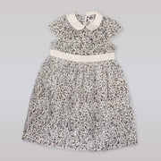 Amberley London Girls Fabiola Leopard Print Cotton Party Dress