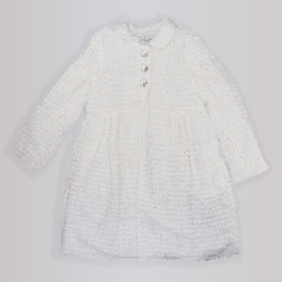 Amberley London Girls Arabesque Winter Coat in Confetti Pink