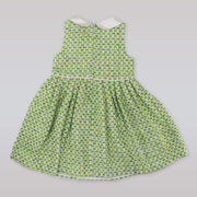 Elegant Amberley London Margot Dress in Charming Apple Green Cotton