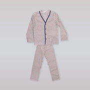 AMIKI Sam Boys Red and Navy Check Cotton Pajamas