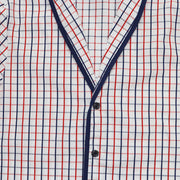 AMIKI Sam Boys Red and Navy Check Cotton Pajamas