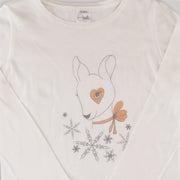 Amiki Simona Girls Luxury White Print Cotton Nightgown Sleepwear