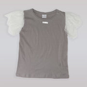 AMIKI Paula Grey Elegant Silk Nightgown for Girls Sleepwear