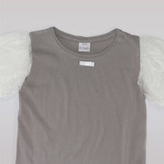 AMIKI Paula Grey Elegant Silk Nightgown for Girls Sleepwear