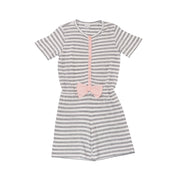 AMIKI Girls Eleonore Striped Cotton Nightdress Luxury Sleepwear Gown