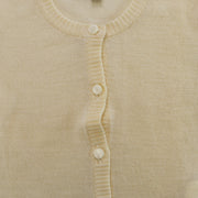 Hucklebones Ivory Knit Cardigan for Girls Aged 3-4 Years