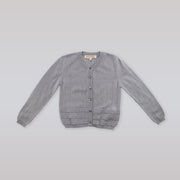 Elegant Hucklebones London Smoke Grey Knit Cardigan for Girls