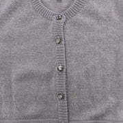 Elegant Hucklebones London Smoke Grey Knit Cardigan for Girls