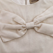 Elegant Huckle Bones Ivory Sheer Organdy Girls Party Dress