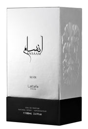 Lattafa Pride Ansaam Silver Eau De Parfum Unisex Intense Fragrance 100ml