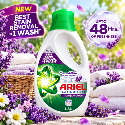 Ariel Lavender Power Gel – Fresh Clean – 1.8L