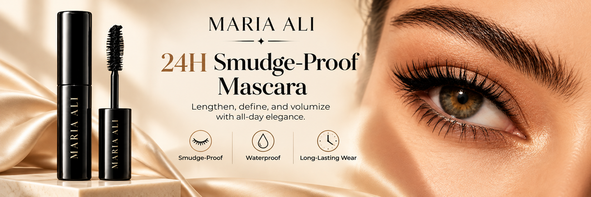 Big Gel Waterproof Mascara by MARIA ALI -Volumising & Long-Lasting 24-Hour Wear up 12x Volume Smudge-Proof Black