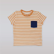 Marie Chantal Tangerine Stripe Cotton Tee for Stylish Kids