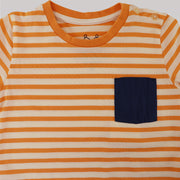 Marie Chantal Tangerine Stripe Cotton Tee for Stylish Kids