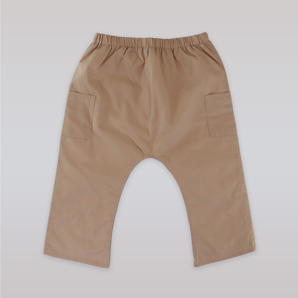 Marie Chantal Baby Beige Pull On Comfortable Cotton Trousers