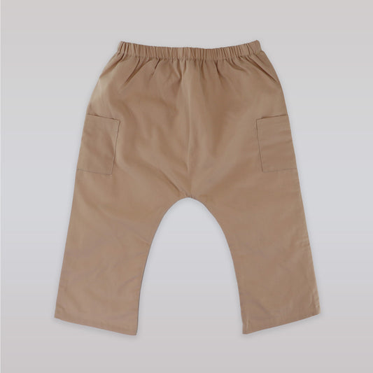 Marie Chantal Baby Beige Pull On Comfortable Cotton Trousers