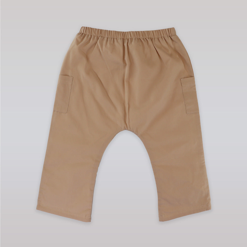 Marie Chantal Baby Beige Pull On Soft Cotton Trousers