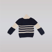 Marie Chantal Navy Colorblock Knit Sweater for Toddlers