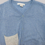 Marie Chantal Blue Star Crown Knit Cardigan for Toddlers